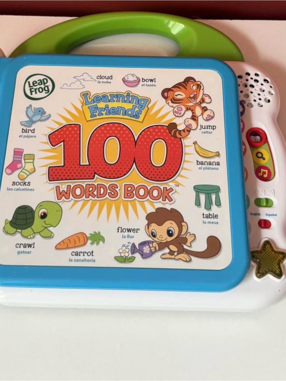 LeapFrog Learning Friends 100 Words Book - Blue Cover with Green Handle